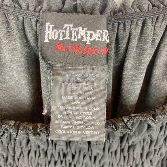 Hot Tempered Fitted Bust Cap Sleeve Scoop Neck Top - Picture 11 of 12